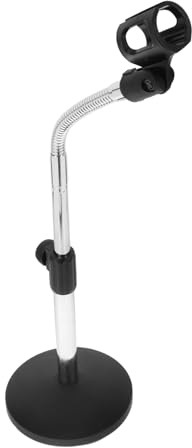 SUPVOX Support De Microphone Télescopique Avec Clip Base Lestée Pour Bureau Table Et Podcast