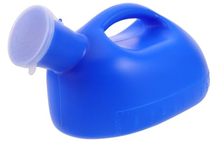 POPETPOP Portable Urinal Male 2000ml Large Capacity Travel Urine Bottle Lid Thickened Hand Held Spill Proof Pee Pot for Elderly Outdoor Daily Use