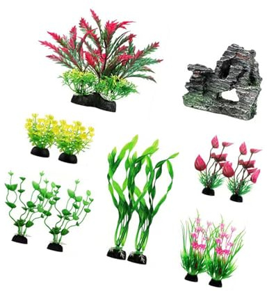 JDNH Aquarium-Landschaft, künstliche Pflanze, Aquarien, Landschaftsbau für Garnelenzucht, Landschaftsdekoration, Gras, Basteln, Aquariumpflanzen-Set