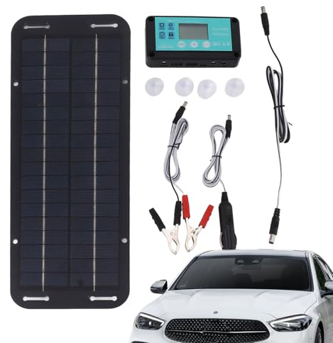 Caricabatteria da Auto a Pannello Solare - Mantenitore di alimentazione impermeabile da 20 W 12 V 24 V 24 V, kit di Ricarica a Rete, Design leggero | MOTHOBI MOLOBILES