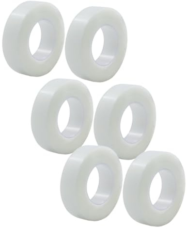 Healifty Cinta Adhesiva Microporosa para Párpados Doble, Transpirable y Resistente al Agua, Material Pe, Fácil de Rasgar, 6 Rollos para Actividades Diarias y Deportivas