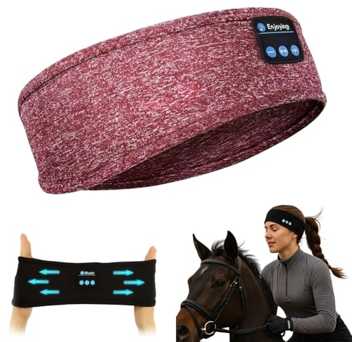 bergxperten RideBand - Bandeau Audio Bluetooth, Casque Sport et Sommeil, Haut-Parleur stéréo HD intégré, Micro Mains Libres, Confortable et Chaud, Compatible Casque équitation