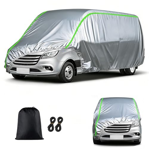 Vollgarage Auto Winter für Hyundai Staria Minivan 2021-2025,Abdeckplane Auto Outdoor wasserdichte Große für Wetterfeste Sonne Staub Schutz-Silber