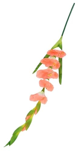 X psblty 10 Stems/Bouquet 38.19Inch Latest Spring Summer Artificial Gladiolus, Realistic Silk Gladiolus with 8 Blooms, Distinctive Faux Sword Lily for Tabletop Home Yard Festival Decor(Champagne)