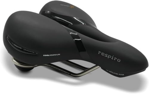 Selle Royal Unisex Respiro Relaxed Stracciatella Fahrradsattel, Black, 256 x 227 mm