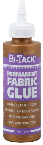 115ml Hi Tack Permanent Fabric Glue | Craft Adhesive | Machine Washable