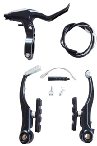 TZOBXDP Fahrrad Trommelbremsensatz MTB BMX Fahrrad V Bremsen Set MTB Bremssattel Set AL Linear Pull Mit Bremsbeläge Hebel Draht Installation Werkzeug Bremstrommel hinterrad(Rear Brake Set)