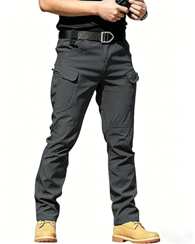 DUOLUVA Pantalon Militaire Homme Tactique Pants Men Cargo (X7) Gris M