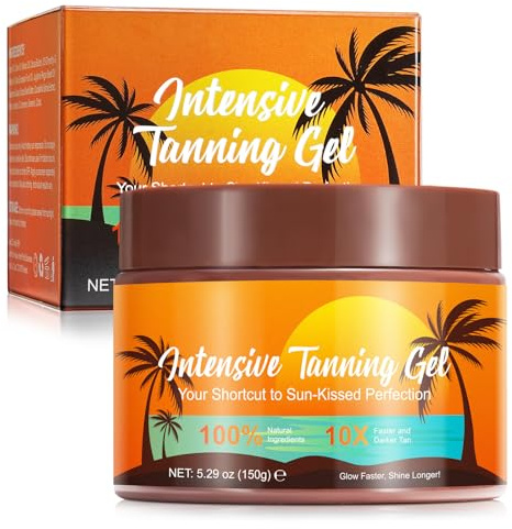 Acceleratore abbronzante da 150 ml, crema abbronzante per sole e solarium, profonda crema abbronzante rapida, idratante naturale, autoabbronzante per il viso