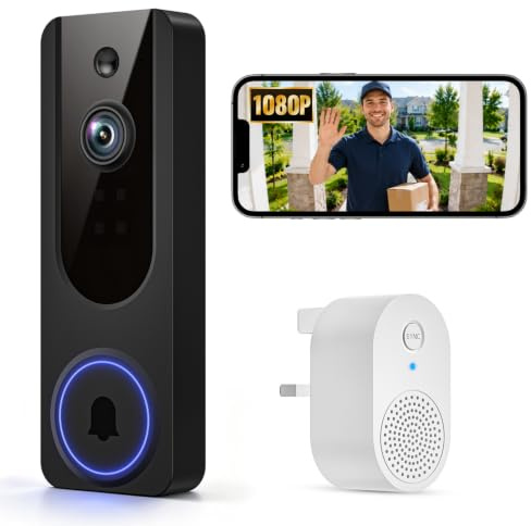 Novaquill Wireless Doorbell Camera 1080P WiFi with Indoor Receiver
