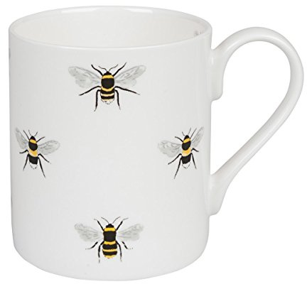 Sophie Allport - Bees Mug, Fine Bone China, Gift Box, Dishwasher Safe (Standard Size, 275ml)