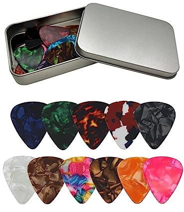 PPpanda Guitar Picks 24 pcs, Guitar Plectrums for Your Electric, Acoustic, or Bass Guitar,0.46mm-Thin,0.71mm-Medium,0.96mm-Heavy