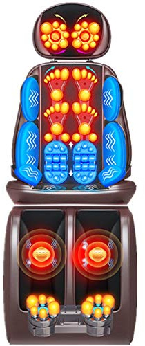 Poltrona Massaggiante,Sedile Massaggiante,Sedile Massaggiante Shiatsu,Massaggiatore di Schiena Collo,16 Massaggio Testa e al Collo Riscaldamento 3 Regolazioni in Altezza