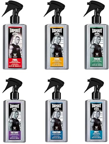 Tapout Body Spray for Men – Fragrance Variety Set, 6-Pack Gift Collection, 8 Ounces Each