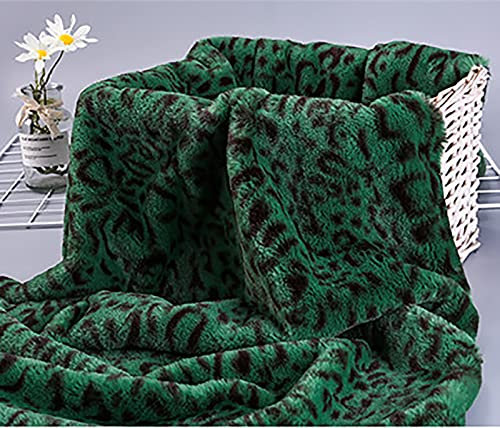 Leopard Plüschstoff Kunstpelzstoff Samtstoff Kunstfell Kaninchen Fell Stoff für Hintergrund Handwerk Materialien Schal DIY Nähen Handgemachte Puppen Kissen Sitzpolster,160 cm breit(Size:1.6m*5m)