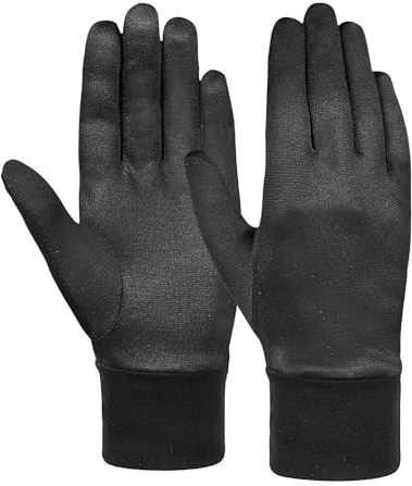 Reusch Unisex Dryzone 2.0 ventilerande sporthandskar för löpning cykling vandring underträningshandskar vardagshandskar pekskärm vinterhandskar, svart, 8,5, svart