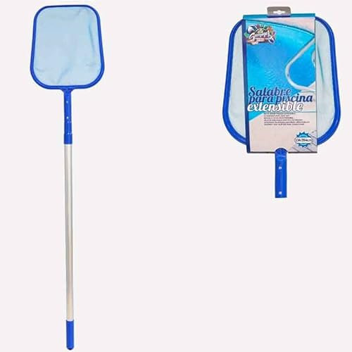 Gerimport Recoge Hojas de Piscina Extensible Azul 134-284 cm