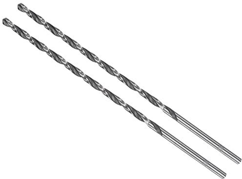 CoCud Extra Long Twist Drill Bits, 3mm Drill Diameter 120mm Length, High Speed Steel Straight Shank Jobber Drill Bit - (Applications: for Wood Malleable Iron Aluminum Plastic), 2-Piece