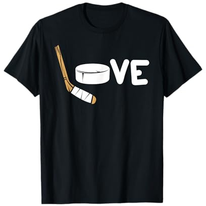 Eishockey T-Shirt Jugend Damen Puck Hockeyspieler Spieler Herren T-Shirt