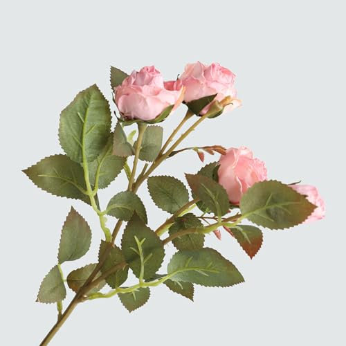 LVTFCO Zeigen Sie künstliche gefälschte Blumen an, um alte Rosen im europäischen Stil zu Machen Retro-Simulation 5 kleine Rosenstrauß,3