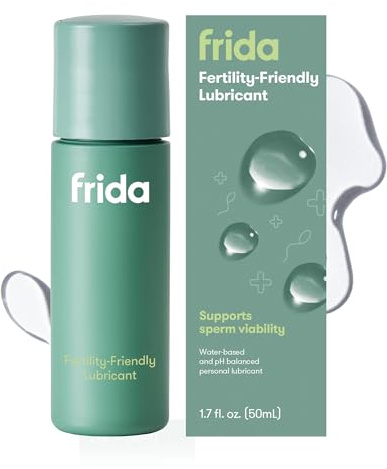 Frida Fertility Lubricant, Conception-Friendly Water Based Lube for Family Planning and Pregnancy Support, Sperm and pH Balance Safe, Natural Hydration, Stain Free and Non-Sticky, 1.7 Fl Oz