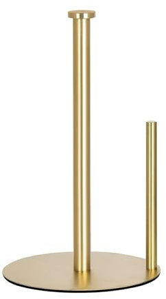 Sinoba Portarotolo di carta da cucina, in acciaio inox (oro)