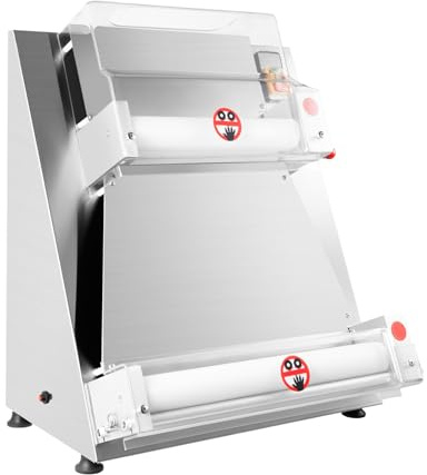 4-16 Commercial Electric Pizza Dough Roller Press, 370W Commercial Pizza Press, Electric Pizza Dough Roller Dough Machine, Adjustable Thickness Dough Machine for Pasta Pizza and Pasta making.