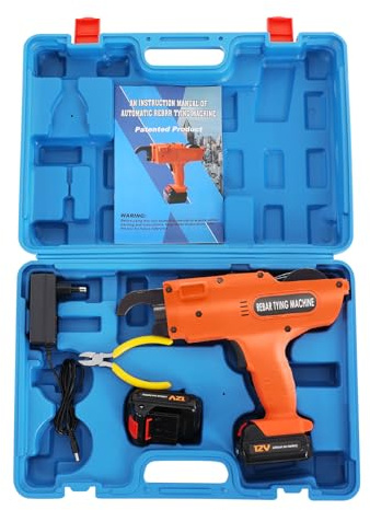 Automatische Bewehrungsbindemaschine 8-34mm – Akku Bewehrungsbindegerät mit 4500mAh Akku, 0,8s Knotenzeit – Baustellen-Bindemaschine für Bewehrungsstahl und Bauprojekte