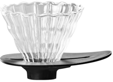 SUPVOX Filtro per Caffè Imbuto a Cono Riutilizzabile in Vetro Resistente Alte Temperature, Porta Filtro per Macchina da Caffè a Goccia, Accessorio Versatile per