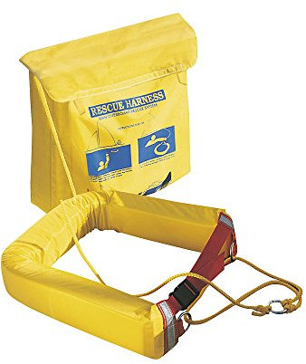 Compass Bergeschlaufe Gelb mit Reflex-Schwimmring & Pick-up-Gurt I 45m Polypropylen-Leine I Separate Netztasche I Ideal für Wassersicherheit | Hohe Sichtbarkeit