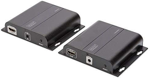 DIGITUS Professional 4K HDMI Extender via CAT / IP Set Video-/Audio-/Infrarot-Übertrager bis zu 120 m