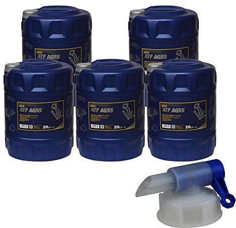 5x 20 L MANNOL Hydrauliköl ATF AG55 Hydraulic Fluid Automatik inkl. Auslaufhahn