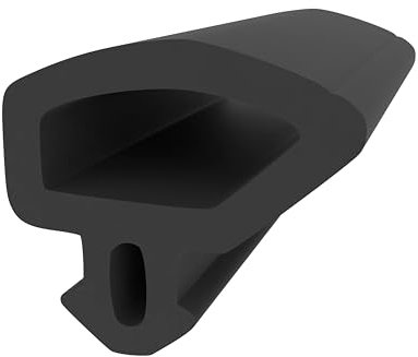 Anschlagdichtung mit Schlauch für Weru Fenster – Schwarz | Muster | 9,5 mm Höhe | Fensterdichtung Gummi | Dichtungsprofil