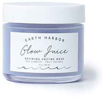Earth Harbor Glow Juice Enzyme Regenerating Mask | 100% Natural and Non Toxic | Vermelhas Algae + Fruit Enzymes | Brightens and Bright | 60 ml