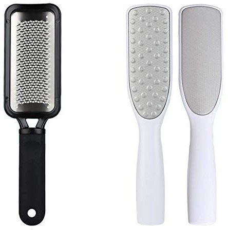 MIAOZHANG Râpe Pied Pédicure Professionnel Lime pour Pieds À Double Face pour Enlever La Peau Morte Retire La Corne Et Les Durillons Acier Inoxydable Râpe De Pédicure Colossale Pied Secs Et Mouillés