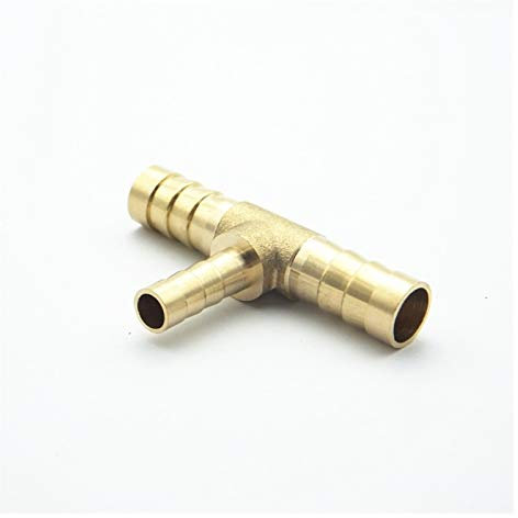 Xuulan Xianglaa-Messing Schlauchtülle, Koppler-Stecker-Adapter for Brennstoff Gas Wasser, Tee Typ Reduzierung Schlauchkupplung Messing Barbed Rohr Rohrfitting, Hardware Zubehör (Color : 10 8 10mm OD)
