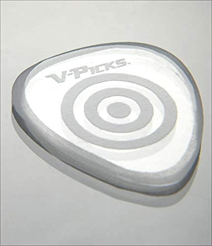 V-Picks™ »BULLSEYE GHOST RIM - GUITAR PICK« Plektren für Gitarre - 1.5mm - Farbe: Crystal Clear