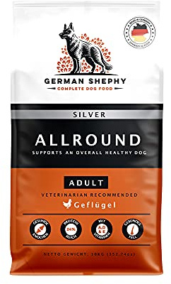 German SHEPHY Dog Food Geflügel (1 x 10 kg) | Hundefutter trocken | Super Premium Trockenfutter für ausgewachsene Hunde | 1er Pack