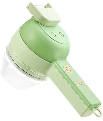 WANGCL Coupe-légumes portable 4 en 1 sans fil - Presse-boue à ail avec brosse pour ail, poivre, piment, oignon, céleri, gingembre, viande