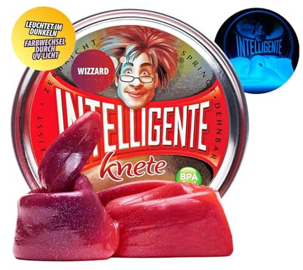 Intelligente Knete - Wizzard - Ändert die Farbe im Sonnenlicht (UV) und Leuchtet im Dunkeln 80g