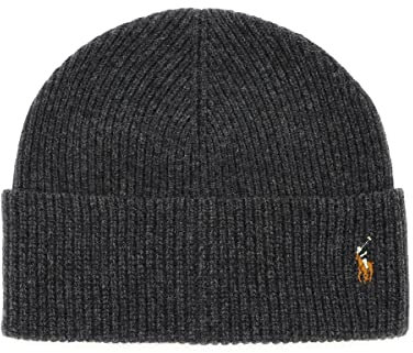 Polo Ralph Lauren Herren Wollmischung Signature Cuff Knit Beanie, C(PC0483-012)/G, Einheitsgröße
