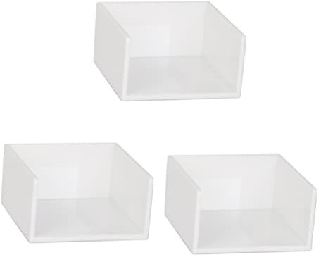 STOBOK 3stücke Multifunktionale Schreibtisch Aufbewahrungsbox Für Haftnotizen Und Bürobedarf Kompakte Notizspender Für Zuhause Und Büro Weiß Kratzfest Und rutschfest