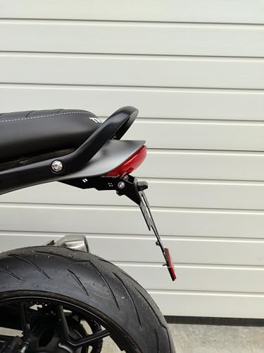 kurzer Kennzeichenhalter für Triumph Speed 400 Scrambler 400 X ab 2024 Kennzeichenträger EVO Set Tail Tidy Heckumbau kurzes Heck Classic GroFaTec Triumph speed400