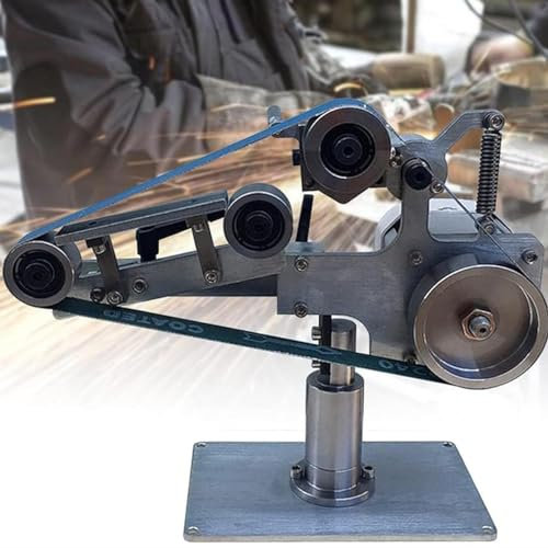 CYMYYDS Levigatrice a Nastro 550 W con Motore Senza Spazzole, Smerigliatrice da Banco con Levigatrice a Nastro da 1 X 30 con Motore Senza Spazzole, velocità Continua Verticale E Orizzontale