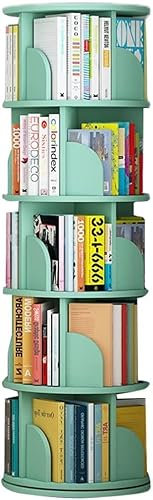 GaRcan 4/5 Etagen, 360° drehbar, weißes Bücherregal, stapelbare Regale, Bücherregal, Organizer, CD- und DVD-Aufbewahrung, Wohnzimmer und Büro, weiß, weiß (grün, 40 x 160 cm)