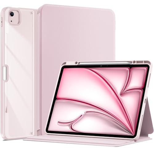 ProCase Skyddsfodral för iPad Air 13 tum fodral M2 2024 & iPad Pro 12,9 tum (6/5/4/3 gen) skyddsfodral, skyddsfodral för 13 tum iPad Air (M2) 2024/iPad Pro 12,9 2022/2021/2020/2018 – rosa