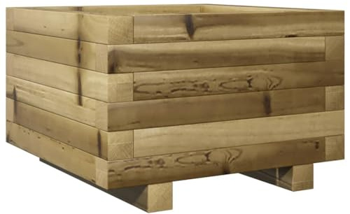 vidaXL Jardinière 40x40x26,5 cm Bois de pin imprégné