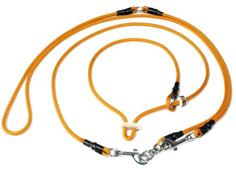 Mystique Hunting Profi Umhängeleine 6mm mit Zugbegrenzung L 325cm orange