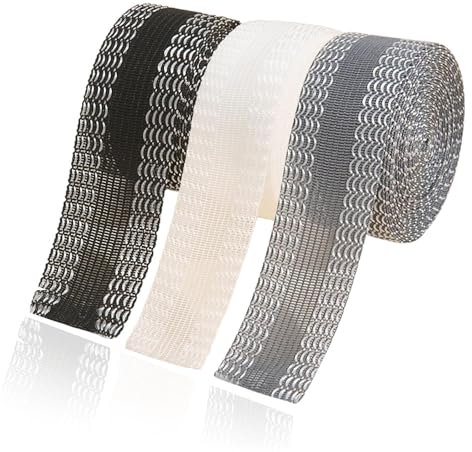 3 Stück Saumband Zum Aufbügeln, Kleidung Aufbügeln Klebeband 9M Bügelband Hose Kürzen Nahtband Zum Nähen Hem Tape Iron für Säume Stoffe 2.5 CM Breit(Schwarz, Weiß, Grau)