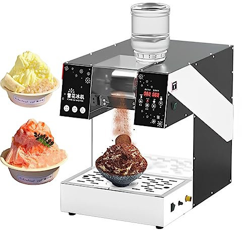 Snowflake Ice Maker - Smart Ice Shaver Crusher Machine for Cocktails & Smoothies - Adjustable Thickness for Bar Counter - Commercial Grade